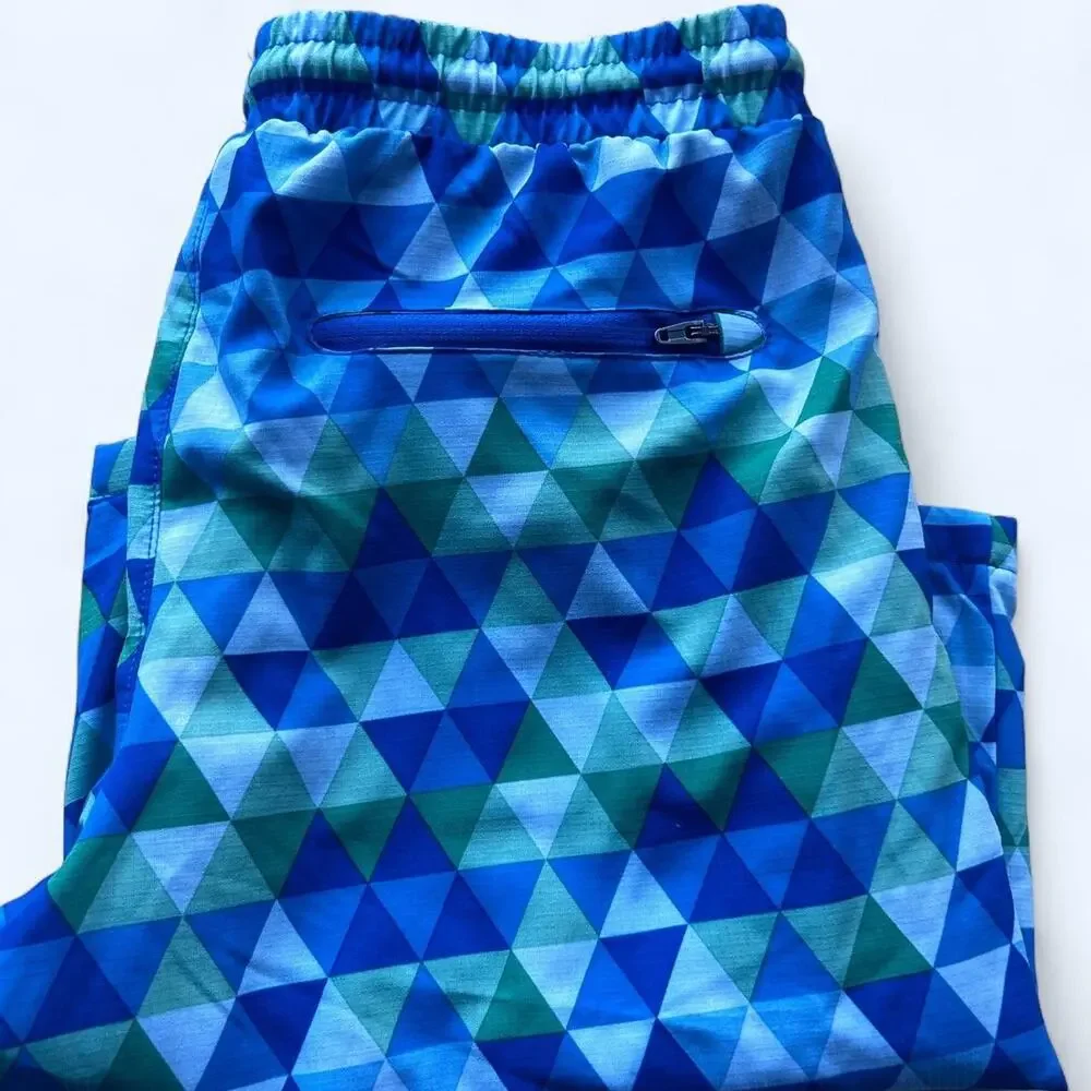Eddie Bauer‎ boys 14/16 Blue/green swim shorts EUC